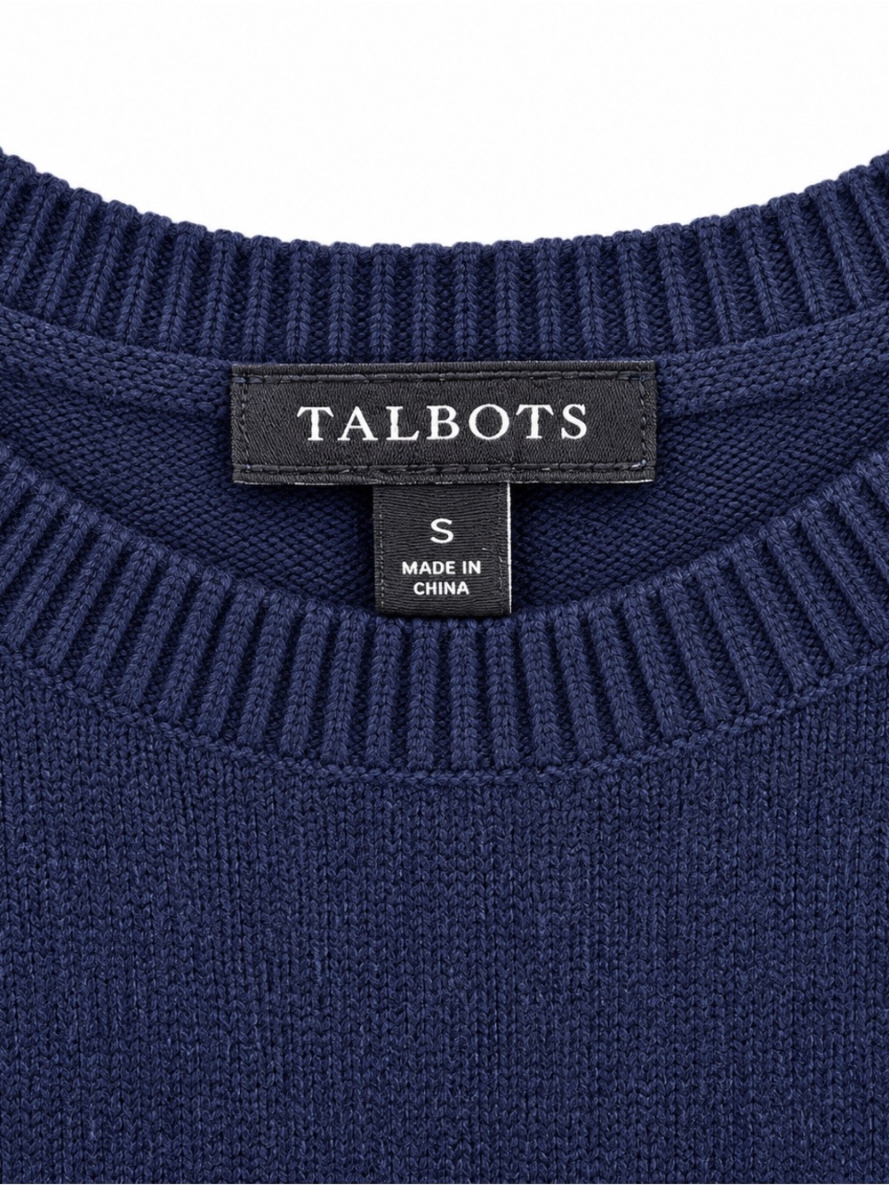 Talbots Navy Sweater with Dachshund Knit Motif - Picture 3 of 4
